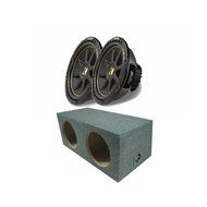 Kicker Dual 12" Subwoofers with Enclosure Bundle