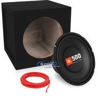 10" JBL CS Series Subwoofer w/ Sealed Box and Speaker Wire 10" Single 4-Ohm CS Series Car Subwoofer w/ 10" Sealed...