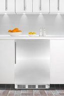 Summit FF6BI7SSHVADA: Commercially approved, ADA compliant built-in undercounter all-refrigerator with stainless...