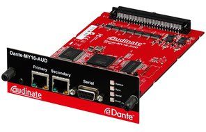 Yamaha Mini-YGDAI Card Support for Plug-and-play Dante&trade; Digital Audio Networking Dante-MY16-AUD