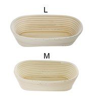 iEFiEL Sourdough Brotform Bread Dough Proofing Handmade Rising Rattan Banneton Basket (1, Medium Oblong (9.8*5.9... N24