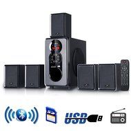 beFree Sound 5.1 Channel Surround Sound Bluetooth Speaker System in Black N9