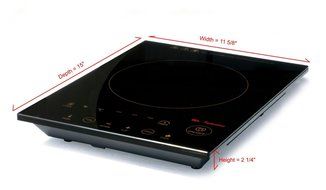 Sunpentown Micro-Crystal Ceramic Plate Induction Cooktop with LED Panel, Black