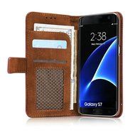 Samsung Galaxy S7 Wallet Cover, TYoung Classic Artificial Leather [Breathable] Folio Magnetic Wallet Pouch with... N5