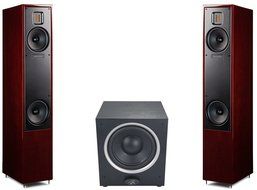 Martin Logan Motion 20 Cherry Floorstanding Speakers Pair and Martin Logan Dynamo 500 Subwoofer Bundle
