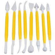 World Pride 8pcs Cake Fondant &amp; Gumpaste Decorating Modeling Tools Set, 16 Designs