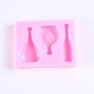 Y&amp;XL&amp;H European Wine Bottle Glass Fondant Cake Chocolate Silicone Mold, Decoration Tools Bakeware N2