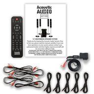 Acoustic Audio AAT1000 Tower 5.1 Home Speaker System with Bluetooth and 5 Extension Cables