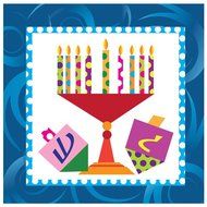 Hanna K. Signature Collection 40 Count Happy Chanukah Luncheon Paper Napkins