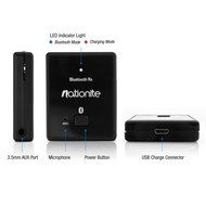 Nationite RX41 Portable Bluetooth Audio Receiver w/Built-in Battery - Stream From Your iPhone or Other Bluetooth...