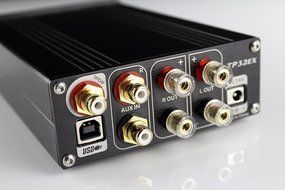 Upgrade Version TP32EX 50W Digital Headphone Amplifier with USB-DAC AMP and Remote Control (Silver)