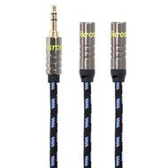 Audio AUX Splitter Cable, iKross 3.5mm Headphone Braided Jacket Audio Stereo Splitter Cable - 1 Male to 2 Female... N6