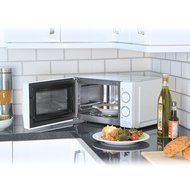 Igenix Jun11 20L White Manual Microwave S/Stl Cavity 800W N2
