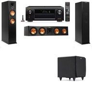 Klipsch RP-260F Tower Speakers-SDS12-3.1-Denon AVR-X4100W
