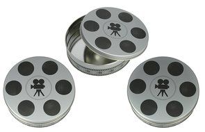 3-piece set of Mini Film Reel Tins (6 11/16" Diameter) N3