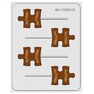 Autism Puzzle Piece Sucker Hard Candy Mold [Kitchen] [Kitchen]