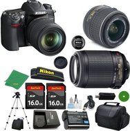 Nikon D7000 - International Version (No Warranty), 18-55mm f/3.5-5.6 DX VR, Nikon 55-200mm f4-5.6G VR, 2pcs 16GB...