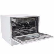 Kissemoji Countertop Dishwasher White Portable Compact Energy Star Apartment Dish Washer