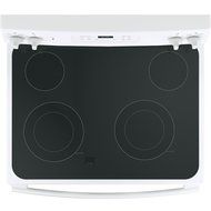 GE JB645DKWW 30" Star K Freestanding Electric Range with 4 Radiant Elements, 5.3 cu. ft. Oven Capacity, White N4