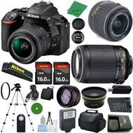 Nikon D5500 International Version - No Warranty, Nikon 18-55mm VR Lens, Nikon 55-200mm f4-5.6G ED VR, 2pcs 16GB...