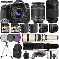 Canon EOS 80D Digital SLR Camera + Canon 18-55mm STM Lens + Canon 55-250mm STM Lens + 650-1300mm Zoom Lens + 500mm...
