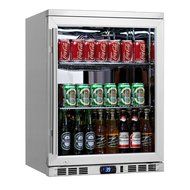 KingsBottle 140 Can 1-Door Under Counter Beverage Cooler, Heating Glass N14