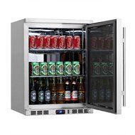 KingsBottle 140 Can 1-Door Under Counter Beverage Cooler, Heating Glass N15