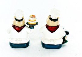 Fat Chef Menu Kitchen Shelf Sitter Cake Wine Art Statue Figure D64117