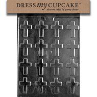 Dress My Cupcake Chocolate Candy Mold, Bite Size Crosses