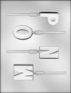 CK Products 2-Inch Initial Sucker M-N-O-P Chocolate Mold