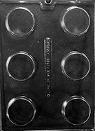 3 X Cybrtrayd AO138 Plain Cookie Chocolate Candy Mold with Exclusive Cybrtrayd Copyrighted Chocolate Molding Instructions