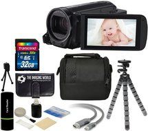 Canon VIXIA HF R700 57x Zoom Full HD 1080p Video IS Digital Camcorder (Black) + 32GB Card + Case + Tripod + Digital... N8