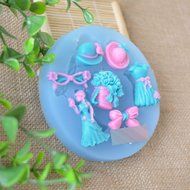 Anyana Bride &amp; Flower &amp; Bowknot &amp; Dress &amp; Hat Silicone Fondant Mold Cake Decorating Pastry Gum Pastry Tool Kitchen...