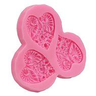 Let'S Diy Silicone Loving Heart Mold Sugar Craft DIY Fondant Lace Cake Decorating Tools Mould Baking Tool N4