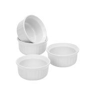 CorningWare 1083954 French 4-Piece Ramekin Set, White