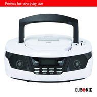 Duronic RCD99W White CD Player 4-way speaker Boombox with Clock, Radio, Flash memory and SD card MP3 Playback,... N2