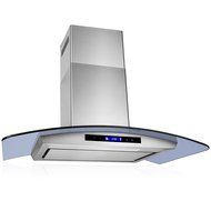 AKDY 36" Stainless Steel Wall Mount Type LED Display Touch Control Panel Kitchen Range Hood w/ Multi-Layer Aluminum... N2