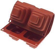 Silikomart Orange Non Stick Square Wonder Cake 6 cav N4