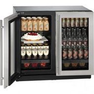 U-Line U3036RRGLS13B 6.9 cu. ft. Capacity 36" Modular 3000 Series Built In Full Size Beverage Center in Stainless...