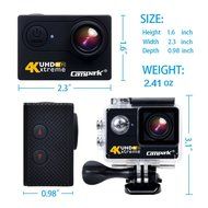 Campark 4K WiFi Ultra HD Waterproof Sports Action Camera,RF Wrist Remote Control,Time Lapse,Burst Photo,Independent... N5