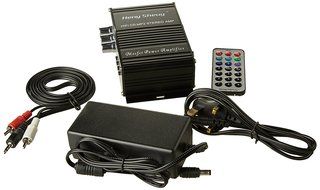 Koolertron Compact Mini Size High Power Hi Fi USB MP3 SD Stereo AMP Amplifier Remote Control For Home, Car, Motorcycle... N2