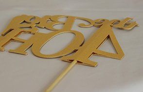 All About Details Gold The Big 4OH! Cake Topper N4
