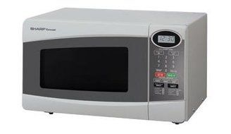 Sharp R-249T(S) Silver 800-watt Microwave Oven, 22-Liter