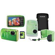 Fujifilm FinePix Z33WP 10MP Waterproof Digital Camera with 3x Optical Zoom (Green Summer Lite Bundle)