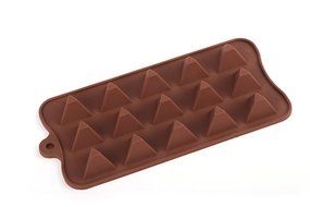 Home Value, 2 PACK 15 Cavity Triangle Pyramid Silicone Mold Pan for Ice Cube, Chocolate, Candy, Soap, Candle,... N2