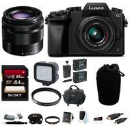Panasonic LUMIX G7 Camera Kit (Black) with 14-42mm and 35-100mm Lenses
