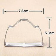 Sher Fashion Girl Handbag Shape Cookie Cutters Fuirt Cut Moulds Stainless Steel