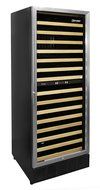 Vinotemp 160-Bottle Multi Zone Wine Cooler with Front Exhaust, Black/Stainless