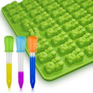 Candy Silicone Molds &amp; Ice Cube Trays, SENHAI 3 Pack Gumdrop Jelly Molds, Chocolate Molds, 153 Gummy Bear Candy... N4