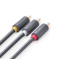 Ugreen 3RCA Male to 3RCA Male Stereo Audio Video Cable RG59 Gold Plated for Connecting Your VCR, DVD, HD-TV, and... N3